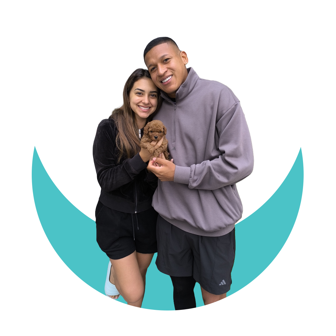 Familia Real Friend con su cachorro