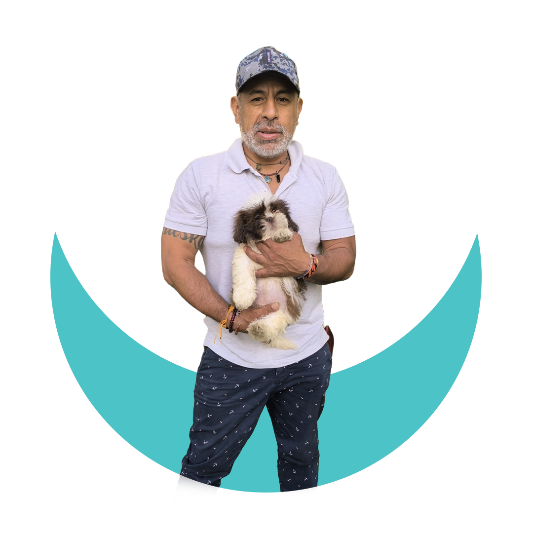 Familia Real Friend con su cachorro